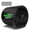250FT Cat6 Ethernet Cable, Cat 6 Patch Cable, Cat6 Internet Cable, UTP Network Cable, Indoor and Outdoor, PoE, 24AWG CCA, Compatible for PC, Laptop, Router, Switch, Server, with 25 Cable Ties - Black view 1