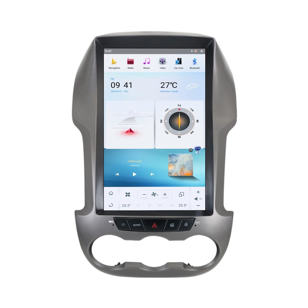 ZWNAV Qualcomm Android 11 Car Radio Upgrade for Ford F250 Ranger 2011-2015 Stereo Replacement Tesla Style Touch Screen Unit Audio Multimedia Player GPS Navigation