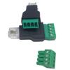 Jienk 2Pcs RJ11 Male to 4 Pins Screw Terminal Block Adapter for Cat3 Telephone Handset Cords Extender, RJ22 4P4C Modular Connectors view 2