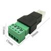 Jienk 2Pcs RJ11 Male to 4 Pins Screw Terminal Block Adapter for Cat3 Telephone Handset Cords Extender, RJ22 4P4C Modular Connectors view 3