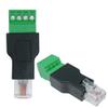 Jienk 2Pcs RJ11 Male to 4 Pins Screw Terminal Block Adapter for Cat3 Telephone Handset Cords Extender, RJ22 4P4C Modular Connectors view 4