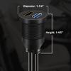 BATIGE USB 3.0 & HDMI to HDMI + USB3.0 AUX Extension Dash Panel Waterproof Car Flush Mount Cable for Car Boat and Motorcycle - 1ft view 4