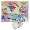 Fox Valley Traders Custom Superheros Children's Night Light, MDF Plastic - Measures 5 1/4" Long x 3 7/8" Wide x 1 3/4" High view 1