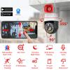 5MP Security Camera Outdoor,IP Network Camera 33X Zoom PTZ Outdoor Home Surveillance Cam CCTV Full Color Night Vision,Siren,2 Way Talk view 2