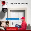 5MP Security Camera Outdoor,IP Network Camera 33X Zoom PTZ Outdoor Home Surveillance Cam CCTV Full Color Night Vision,Siren,2 Way Talk view 3