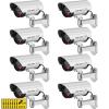 8 Pack Fake Security Cameras with Flashing LED for Home & Residential view 1