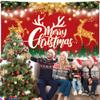 KatchOn XtraLarge Merry Christmas Banner - 72x44 Inch | Red Christmas Backdrop for Party Decorations | Lighted Letters Banner view 4