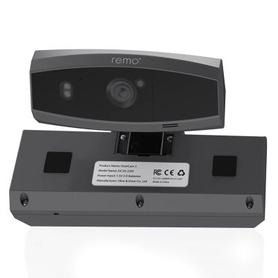 Remo+ DoorCam 3 Over-The-Door Wireless Security Camera, 12-Hour Rolling Video Storage with No Subscription, 1080p Video, Night Vision, 2-Way Talk, AI with Human Detection & Alexa Compatibility