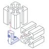 33460, 10 and 25 Series Hidden Corner Connector, Inside to Outside (5 Pack) view 2