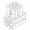33460, 10 and 25 Series Hidden Corner Connector, Inside to Outside (5 Pack) view 4