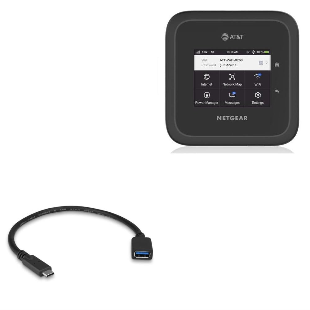 BoxWave Cable Compatible with Netgear Nighthawk M6 Pro Mobile Hotspot (MR6500) - USB Expansion Adapter, Add USB Connected Hardware to Your Phone