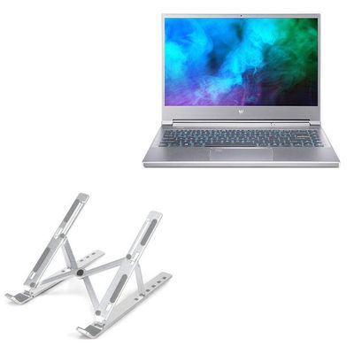BoxWave Stand and Mount Compatible with Acer Predator Triton 300 SE (PT314-51s) - Compact QuickSwitch Stand, Portable Multi Angle Viewing Foldable Riser - Metallic Silver