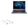 BoxWave Stand and Mount Compatible with Acer Predator Triton 500 SE (PT516-52s) - Pocket Aluminum Stand 3-in-1, Portable Multi Angle Viewing Riser - Metallic Silver view 1