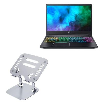 BoxWave Stand and Mount Compatible with Acer Predator Triton 300 (PT315-53) - Executive VersaView Laptop Stand, Ergonomic Adjustable Viewing Angle Metallic Riser - Metallic Silver