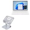 BoxWave Stand and Mount Compatible with LG Gram 14 (14Z90P) - Executive VersaView Laptop Stand, Ergonomic Adjustable Viewing Angle Metallic Riser - Metallic Silver view 1