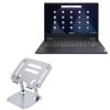 BoxWave Stand and Mount Compatible with Lenovo Flex 5i Chromebook (13 in - 82M7) - Executive VersaView Laptop Stand, Ergonomic Adjustable Viewing Angle Metallic Riser - Metallic Silver view 1