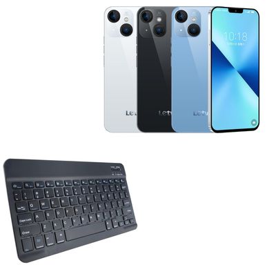 BoxWave Keyboard Compatible with LeTV Y1 Pro - SlimKeys Bluetooth Keyboard, Portable Thin with Chiclet-Style Keys - Jet Black