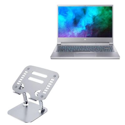 BoxWave Stand and Mount Compatible with Acer Predator Triton 300 SE (PT314-51s) - Executive VersaView Laptop Stand, Ergonomic Adjustable Viewing Angle Metallic Riser - Metallic Silver