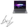 BoxWave Stand and Mount Compatible with Lenovo Legion 7 (16 in - 82N6) - Compact QuickSwitch Stand, Portable Multi Angle Viewing Foldable Riser - Metallic Silver view 1
