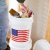 United Solutions 5 Gallon Bucket, Heavy Duty Plastic Bucket, Comfortable Handle, Perfect for on The Job, Home Improvement, or Household Cleaning, White with USA Flag, Pack of 2 view 4