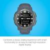 Garmin Instinct Crossover, Rugged Hybrid Smartwatch, Analog Hands and Digital Display, Blue Granite view 4