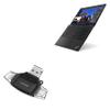 BoxWave Smart Gadget Compatible with Lenovo ThinkPad T14 (21AH) - AllReader SD Card Reader, microSD Card Reader SD Compact USB - Jet Black view 1