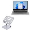 BoxWave Stand and Mount Compatible with LG Gram 14 2-in-1 (14T90N) - Executive VersaView Laptop Stand, Ergonomic Adjustable Viewing Angle Metallic Riser - Metallic Silver view 1