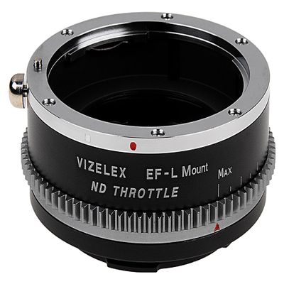 Vizelex ND Throttle Lens Adapter Compatible with Canon EOS (EF/EF-S) D/SLR Lens to Select L-Mount Alliance Mirrorless Cameras with Built-in Variable ND Filter (2 to 8 Stops)