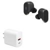 BoxWave Charger Compatible with Logitech Zone True Wireless - PD miniCube (20W), 20W PD USB Type-C Wall Charger - Winter White view 1
