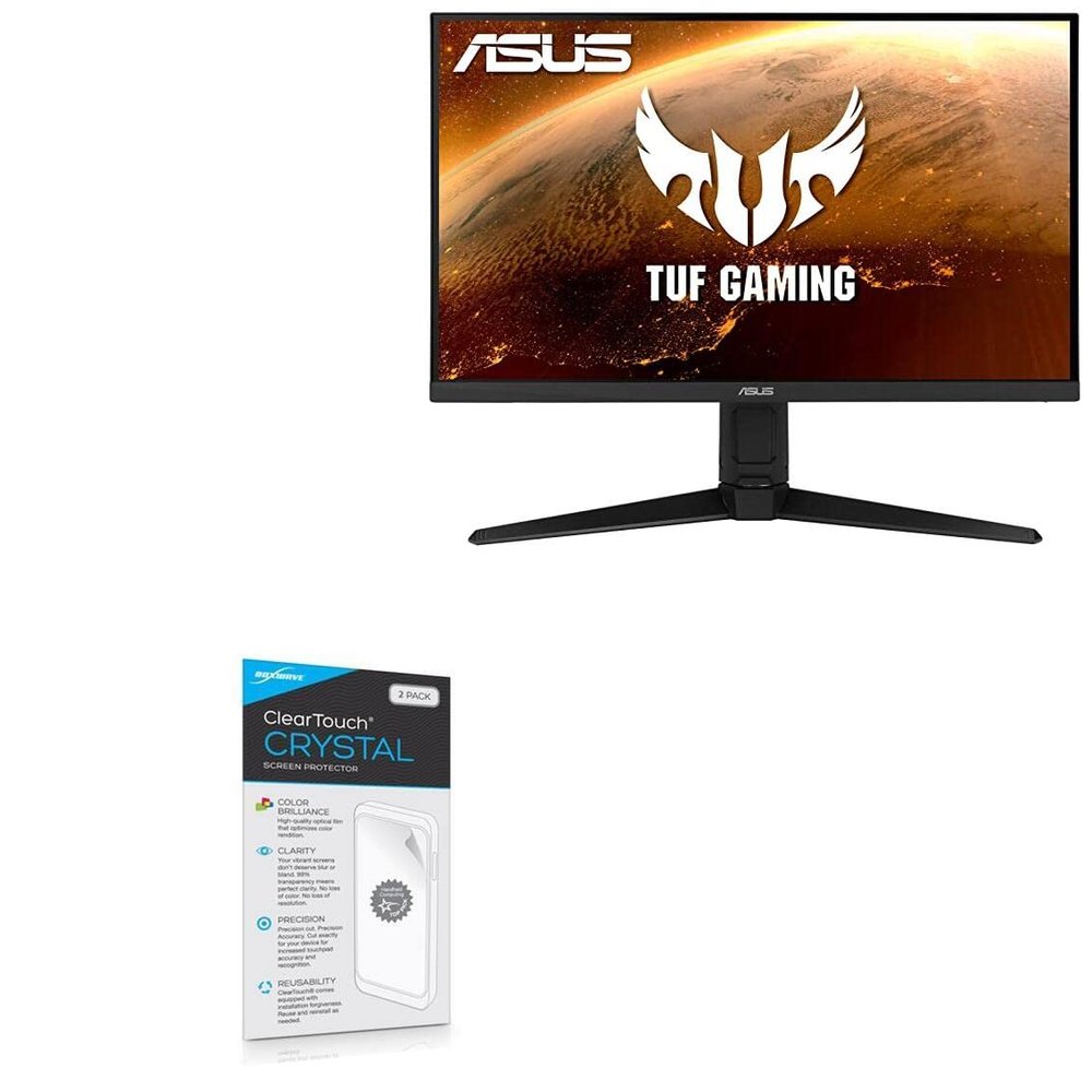 BoxWave Screen Protector Compatible with ASUS TUF Gaming (VG279QL1A) - ClearTouch Crystal (2-Pack), HD Film Skin - Shields from Scratches