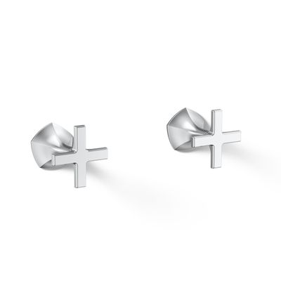KOHLER T27013-3-CP Occasion Wall-Mount Bathroom Sink Faucet Cross Handle Trim in Polished Chrome