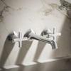 KOHLER T27013-3-CP Occasion Wall-Mount Bathroom Sink Faucet Cross Handle Trim in Polished Chrome view 2
