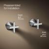 KOHLER T27013-3-CP Occasion Wall-Mount Bathroom Sink Faucet Cross Handle Trim in Polished Chrome view 4