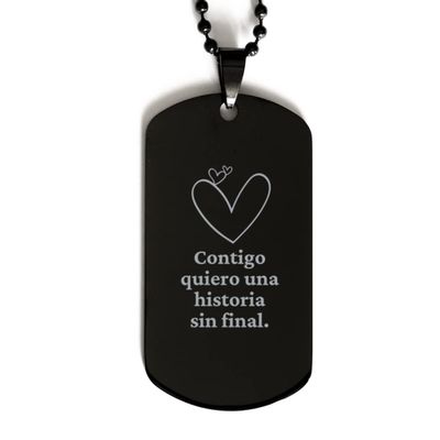 Amor Quiero UNA historia sin Final Regalo para esposos o esposa - placa de identificaci