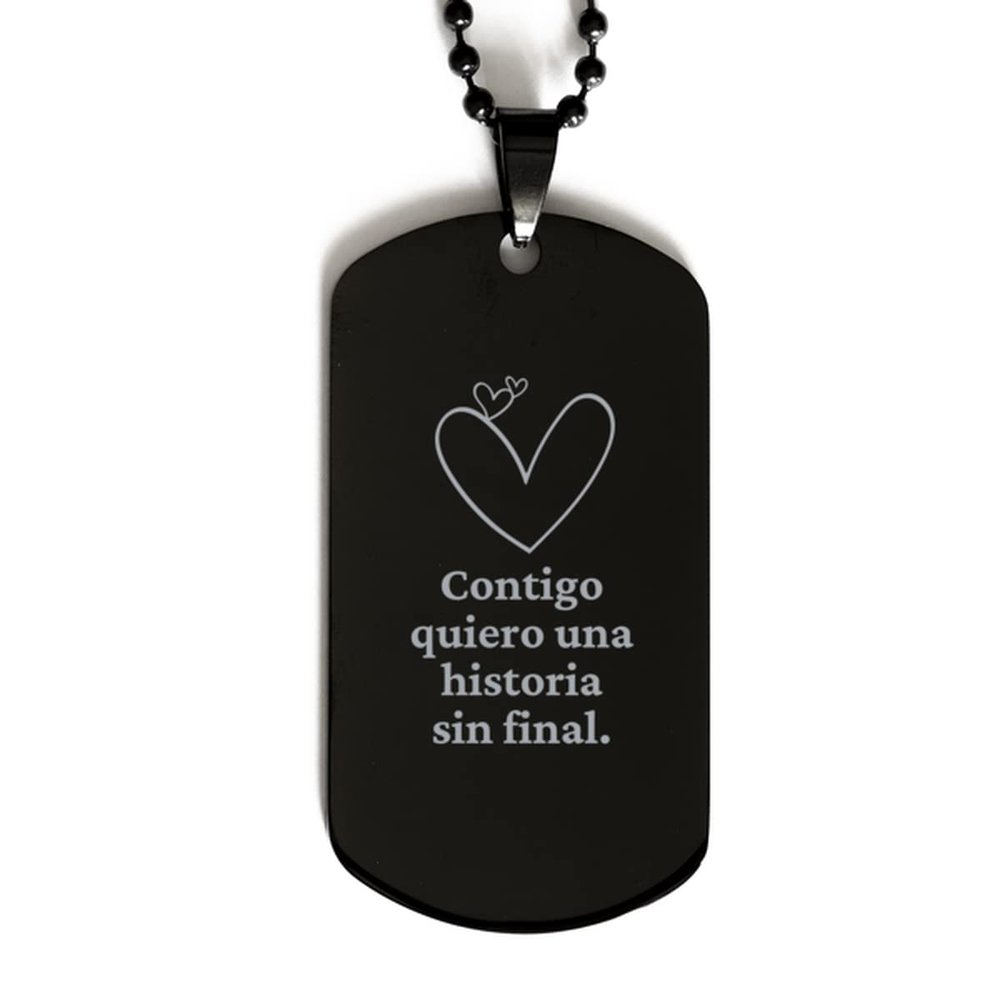 Amor Quiero UNA historia sin Final Regalo para esposos o esposa - placa de identificaci