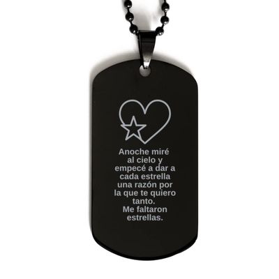 Anoche mire al Cielo y empece a DAR a CADA Estrella UNA razon, Regalo para esposo, esposa - placa de identificaci