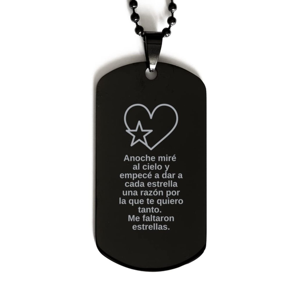 Anoche mire al Cielo y empece a DAR a CADA Estrella UNA razon, Regalo para esposo, esposa - placa de identificaci