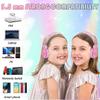 SVYHUOK Unicorn Bluetooth Headphones for Kids Girls, Pink Cat Ear Wireless Headset with Microphone, Safe Volume Limited 85db POM Over-Ear Headset HD with Mic for School/Tablet/Birthday Xmas Gift view 2