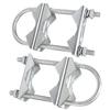 Double Antenna Mast Clamp V Jaw Block with U Bolts, Heavy Duty Mast to Mast Mount Bracket Kit for Outdoor Antenna 2 Sets view 1