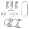 Double Antenna Mast Clamp V Jaw Block with U Bolts, Heavy Duty Mast to Mast Mount Bracket Kit for Outdoor Antenna 2 Sets view 3