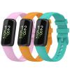 Gheper Bands Compatible with Fitbit Inspire 3 Smart Watch Band Replacement Wristband Strap Bracelet Silicone Accessory for Women Men S/L Size, Lilac/Yellow/Red view 1