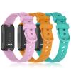 Gheper Bands Compatible with Fitbit Inspire 3 Smart Watch Band Replacement Wristband Strap Bracelet Silicone Accessory for Women Men S/L Size, Lilac/Yellow/Red view 2