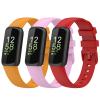 Gheper Bands Compatible with Fitbit Inspire 3 Smart Watch Band Replacement Wristband Strap Bracelet Silicone Accessory for Women Men S/L Size, Yellow/Lilac/Red view 1