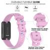 Gheper Bands Compatible with Fitbit Inspire 3 Smart Watch Band Replacement Wristband Strap Bracelet Silicone Accessory for Women Men S/L Size, Yellow/Lilac/Red view 3