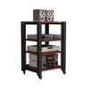 FACMAS Speaker Bracket/Speakers Holder Audio Stand Roller TV Stand Media Components Multi-Layer Audio Stand Speaker Stand 2/3/4 Layer (Teak Color) Heavy Duty Speaker Stand (Size : S3) view 1