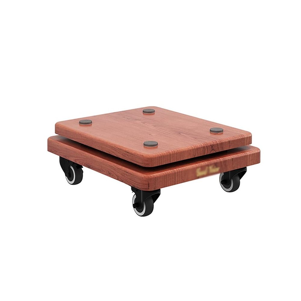 FACMAS Speaker Bracket/Speakers Holder Audio Bracket Speaker Double-Layer Base with Pulley Floor-Standing Audio Bracket Speaker Bracket Tray Heavy Duty Speaker Stand (Color : B)
