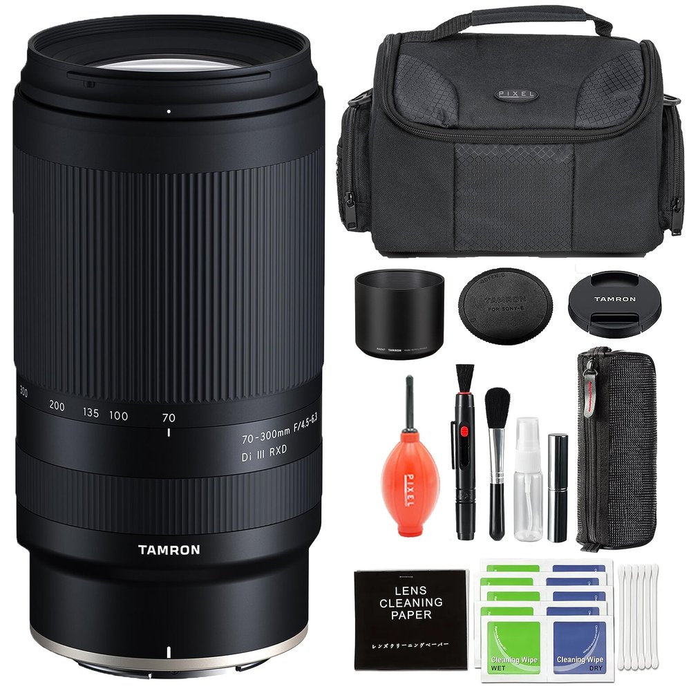 70-300mm f/4.5-6.3 Di III RXD Lens for Nikon Z with Advanced Accessory and Travel Bundle | Tamron 6 Year USA Warranty | AFA047Z-700 | Tamron 70-300mm Nikon Z