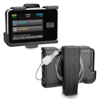 APDTEK Tandem Tslim X2 Pump Case Accessories Smooth Comfortable Flexible Safe Convenient Insulin Pump Holder 360 Rotating Sturdy Belt Clip for t:Slim/t:Slim G4 (Black)