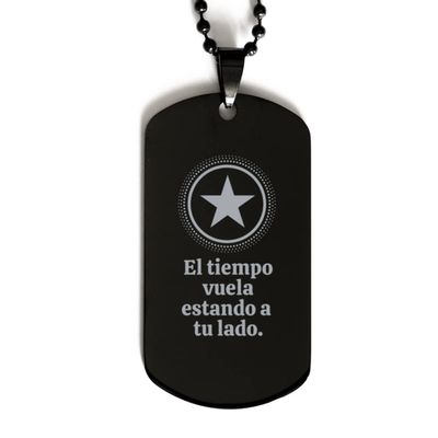 El Tiempo vuela estando a tu lado, Regalo para Novio o Novia, pulseras para Hombres o Mujeres - placa de identificaci