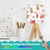 OEPWQIWEPZ Tripod Bedside Desk Table Lamp Watercolor Hand Drawn Seamless Childish Cute Firetrucks Flame Wood Nightstand Lamp with Linen Fabric Shade for Nursery Bedroom Living Room Kids Room view 2